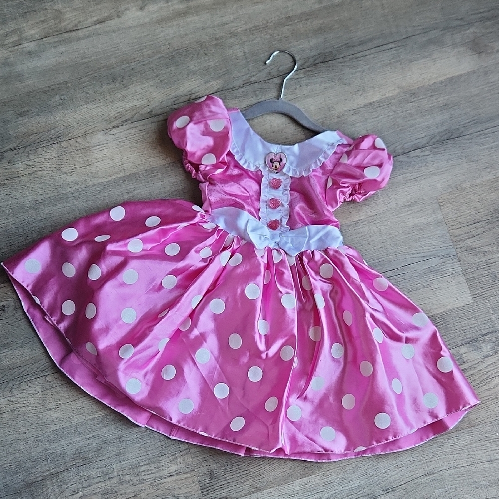 Disney Pink and White Polka Dot Minnie Mouse Dress
